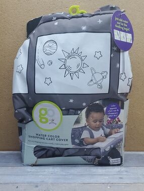 Goldbug Water Color Shopping Cart Cover - Gray & White  NIP